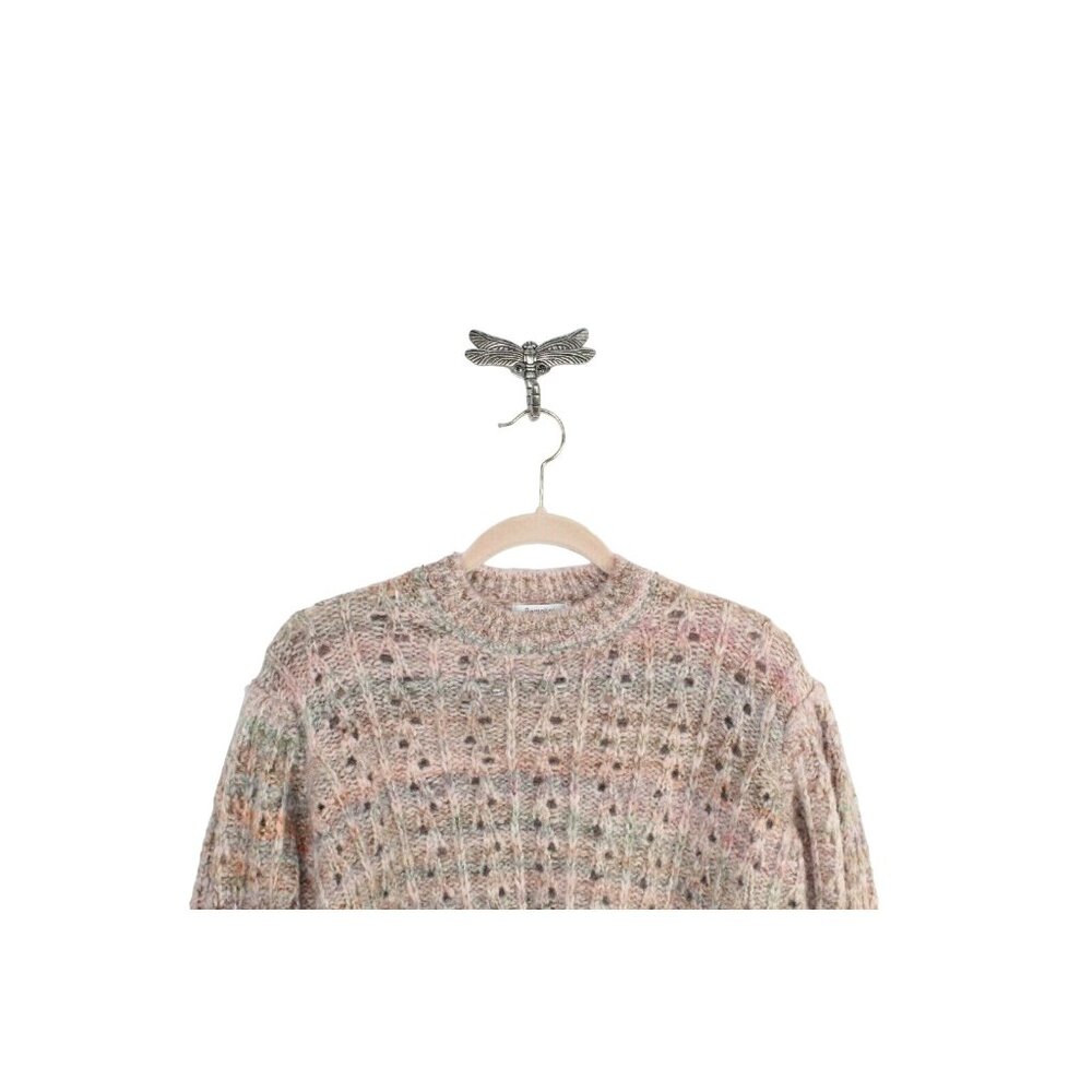 Bartolini Beige Pink Knit Crewneck Pullover Sweater Size L - Picture 2 of 9